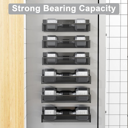 Magnetic Spice Rack for Refrigerator, 2 Pack Magnetic Shelf, Fridge Magnet Organizer with Moveable 4 Hooks, Magnetic Fridge Shelf for Kitchen Organization and Storage (2 Pack)