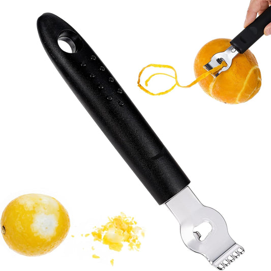 Lemon Zester, Channel Knife, Peeler, Stainless Steel Bartender Accessories for Cocktail Garnish, Citrus Orange and Lemon Peeler - Bar Accessories for Home