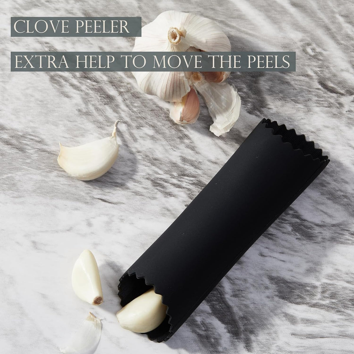 High Effective Premium Garlic Press Set, With Silicone Garlic Peeler & Brush, Heavy Duty Garlic Mincer, Easy to Squeeze and Clean, Rust Proof & Dishwasher Safe - Rose Gold