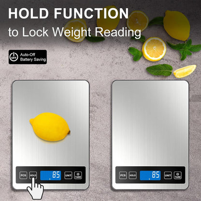 Food Scale, 22lb/0.1oz Digital Kitchen Scale - 7 Units, Tare & PCS