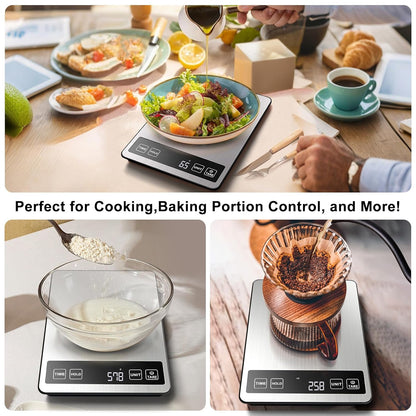 Food Scale, 22lb/0.1oz Digital Kitchen Scale - 7 Units, Tare & PCS