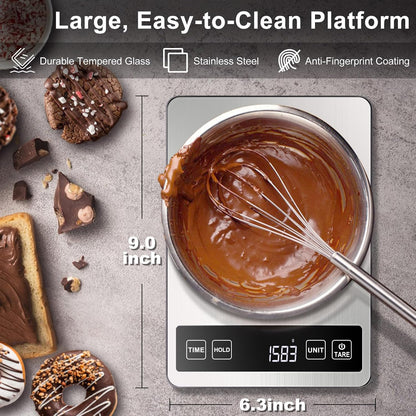 Food Scale, 22lb/0.1oz Digital Kitchen Scale - 7 Units, Tare & PCS