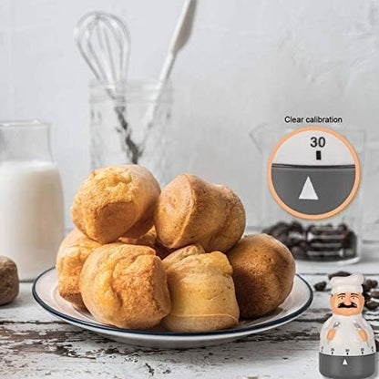 Jayron Chef Kitchen Timer, 60-Minute Mechanical Wind-Up Countdown Timer