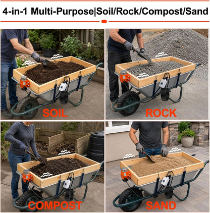 2 Pack Soil Sifter for Gardening - Rock Compost Sand Sifter Fits 5-Gallon Buckets 1/4 Inch & 1/8 Inch Mesh Sifting Screen Sieve for Gravel, Dirt, Sawdust with Repotting Mat