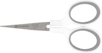 5-Inch Micro-Tip Fabric Scissors with Titanium-Bonded Blades - Craft Scissors for Paper and Fabric, Sewing, and More