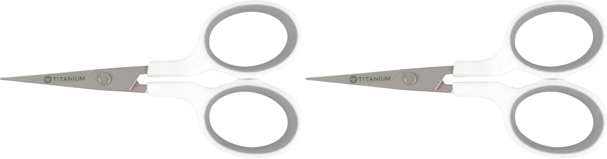 5-Inch Micro-Tip Fabric Scissors with Titanium-Bonded Blades - Craft Scissors for Paper and Fabric, Sewing, and More