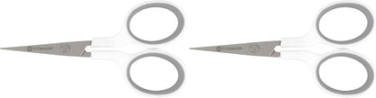 5-Inch Micro-Tip Fabric Scissors with Titanium-Bonded Blades - Craft Scissors for Paper and Fabric, Sewing, and More