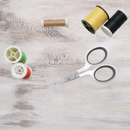 5-Inch Micro-Tip Fabric Scissors with Titanium-Bonded Blades - Craft Scissors for Paper and Fabric, Sewing, and More