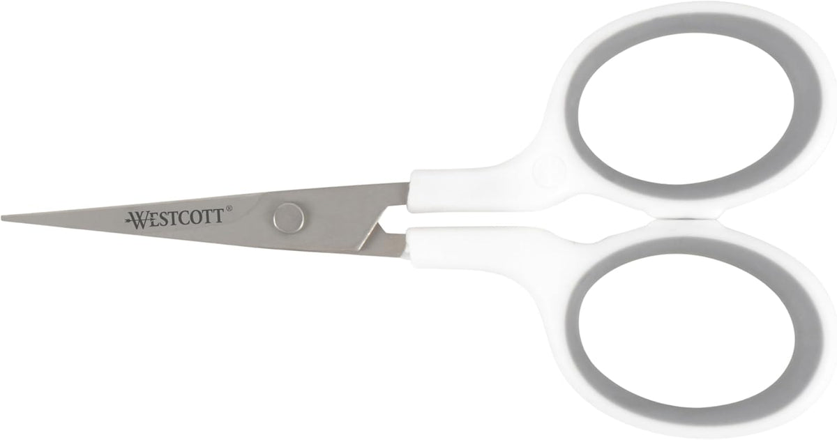 5-Inch Micro-Tip Fabric Scissors with Titanium-Bonded Blades - Craft Scissors for Paper and Fabric, Sewing, and More