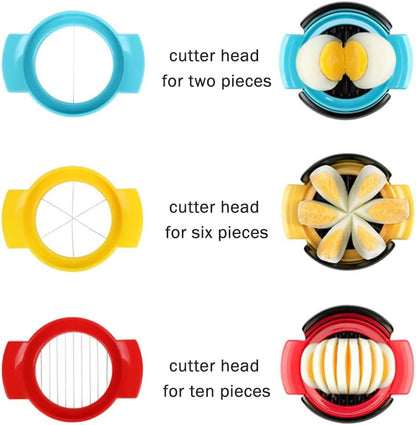 3-in-1 Stainless Wire Egg Slicer for Hard Boiled Eggs, Fruits & More