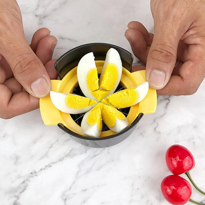 3-in-1 Stainless Wire Egg Slicer for Hard Boiled Eggs, Fruits & More