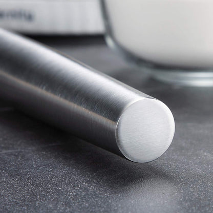 Stainless Steel Rolling Pin, Matte Finish 16.7 Inches, Rolling Pin For Baking Pizza Dough, Pie, Cookie, Essential Kitchen Utensil Gift Ideas For Bakers.
