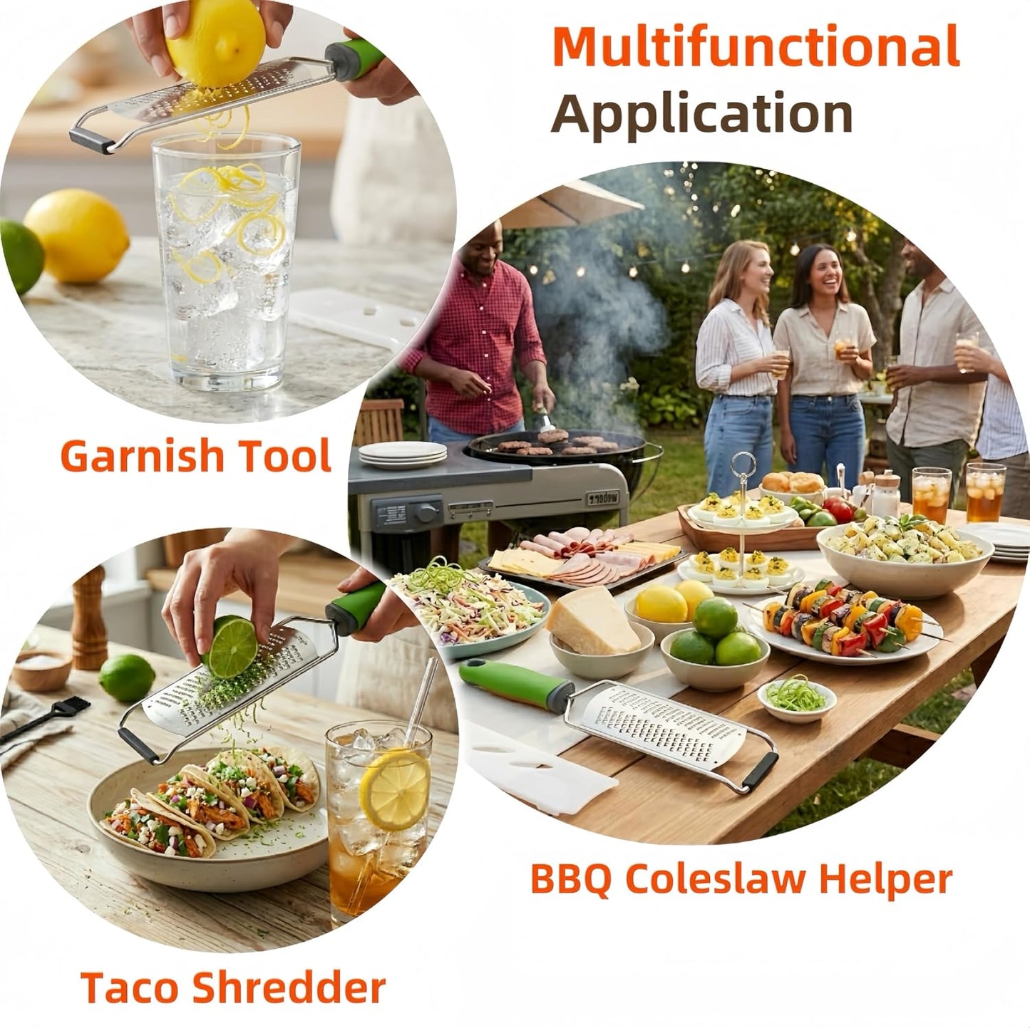 12.2" Cheese Grater, Heavy Duty 304 Stainless Steel Paddle Grater for Kitchen, Handheld Dual-Sided Coarse & Fine Shredder for Block Cheese, Nutmeg, Lemon, Ginger, Chocolate, Dishwasher Safe
