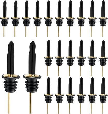 6 Pack Liquor Bottle Pourers, Liquor Pour Spout for Liquor Bottles, Stainless Steel Olive oil Dispenser Spout, Alcohol Pourer Spouts Dust Caps Covers Fixed, Sliver