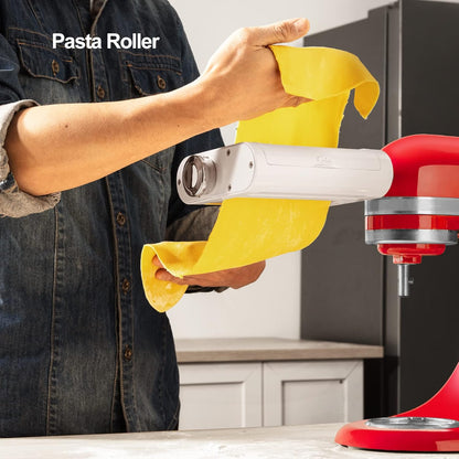 3-IN-1 Pasta Attachment & Ravioli Attachment for KitchenAid Stand Mixers, Pasta Maker Assecories included Pasta Sheet Roller, Spaghetti Cutter and Ravioli Maker Attachment