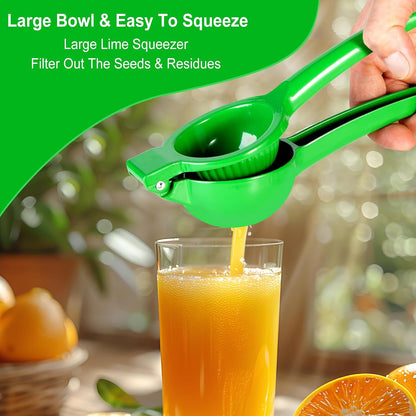 Premium Lemon Squeezer, Large Heavy Duty Handhelp Juicer for Lemon, Metal Hand Press Citrus Juicer, Lime Squeezer Bar Tool, Manual Citrus Press