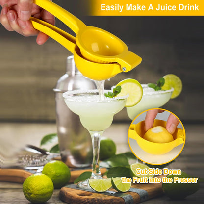 Premium Lemon Squeezer, Large Heavy Duty Handhelp Juicer for Lemon, Metal Hand Press Citrus Juicer, Lime Squeezer Bar Tool, Manual Citrus Press