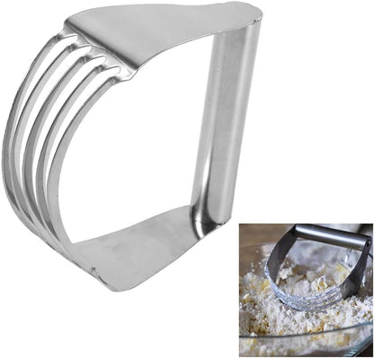 Dough Cutter Pastry Blender Mixer Stainless Steel Baking Tool Kitchen Craft Pastry Dough Handheld Cutter Stainless Steel Baking Tool for Home Kitchen Nan for