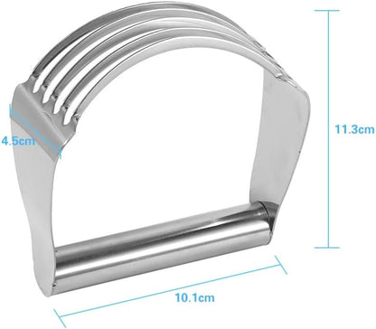 Dough Cutter Pastry Blender Mixer Stainless Steel Baking Tool Kitchen Craft Pastry Dough Handheld Cutter Stainless Steel Baking Tool for Home Kitchen Nan for
