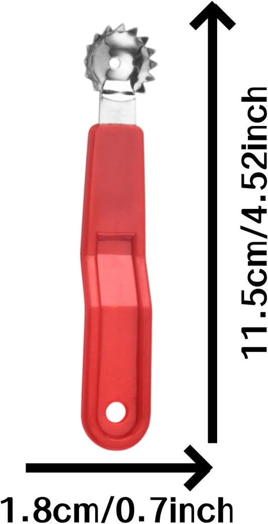 4Pcs Tomato Corer Tool Sturdy Strawberry Corer Tool for Fresh Fruits Vegetables Easy Use with Non-Slip Grip Red