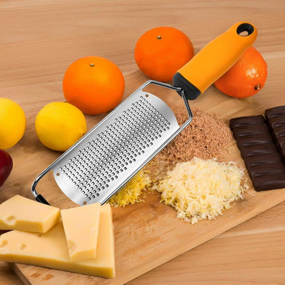 Lemon Zester, Hand Cheese Grater, Zester Grater with Handle, with Razor-Sharp Stainless Steel Blade, Protective Cover and Cleaning brush, Dishwasher Safe, by NSpring