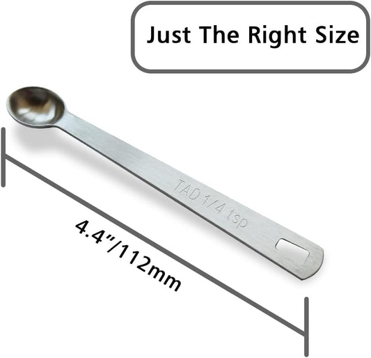 2PCS 1/4tsp(1.25ml) Mini Measuring Spoon, Small Teaspoon for Tiny Amounts | High Precision, Food-Grade, ‌Rust-Free, Dishwasher-Safe, Easy-Read Markings, Multi-Purpose, Sturdy & Durable