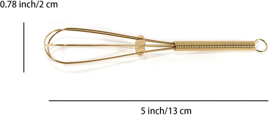GEPOR Mini Whisks 5 inch 4Pcs Gold