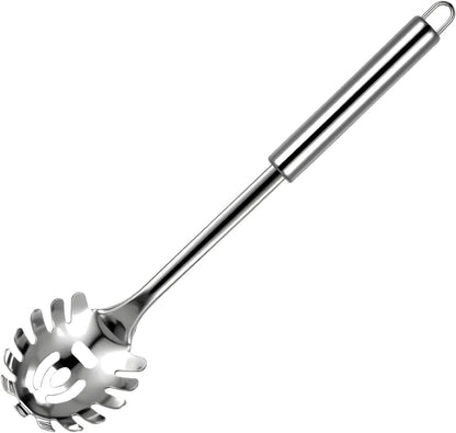 Pasta Fork Stainless Steel Pasta Spoon, Spaghetti Sever, Heavy Duty Metal Spaghetti Spoon Kitchen Utensils.