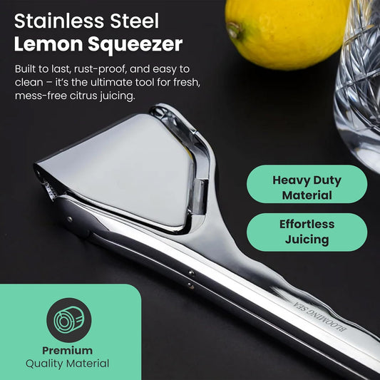 Lemon Squeezer - Compact & Heavy-Duty Citrus Press Juicer with Ergonomic Handle & Built-in Filter, Premium Quality Manual Squeezer for Lime & Lemons.