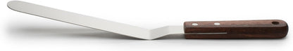 Fox Run Offset Icing Spatula, 4.25-Inch Stainless Steel Blade, Wood Handle, Metallic