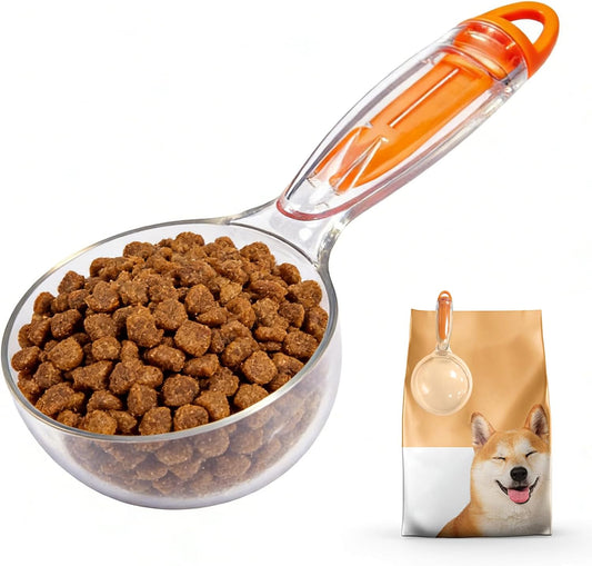 Dog Food Scoop,1 Cup Measuring Cup,3-in-1 Cat Pet Food Scoop