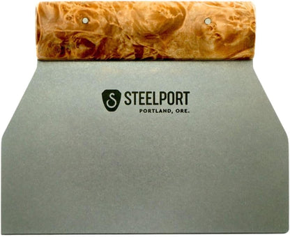 STEELPORT Bench Scraper | Dual Edge Stainless Steel Dough Cutter, USA Made