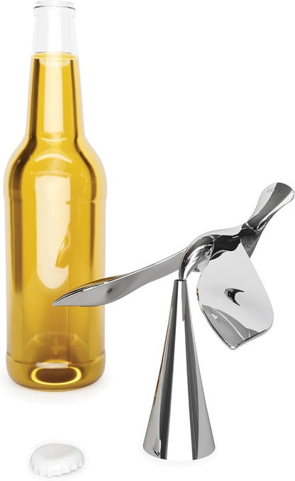 Rodeo Buddy Bottle Opener with Stand, Chrome