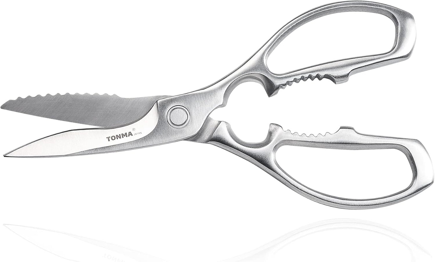 TONMA Kitchen Scissors, Made in Japan, All-Purpose Kitchen Shears, TKM-10 | Heavy-Duty Cooking Scissors for Food & Herbs, 4mm Extra-Thick Stainless Steel Blades, Ergonomic Handle, Effortless Cutting