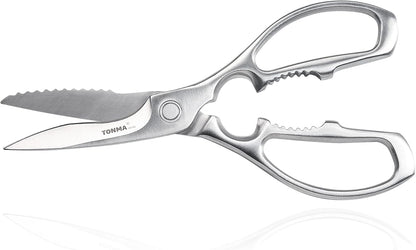 TONMA Kitchen Scissors, Made in Japan, All-Purpose Kitchen Shears, TKM-10 | Heavy-Duty Cooking Scissors for Food & Herbs, 4mm Extra-Thick Stainless Steel Blades, Ergonomic Handle, Effortless Cutting