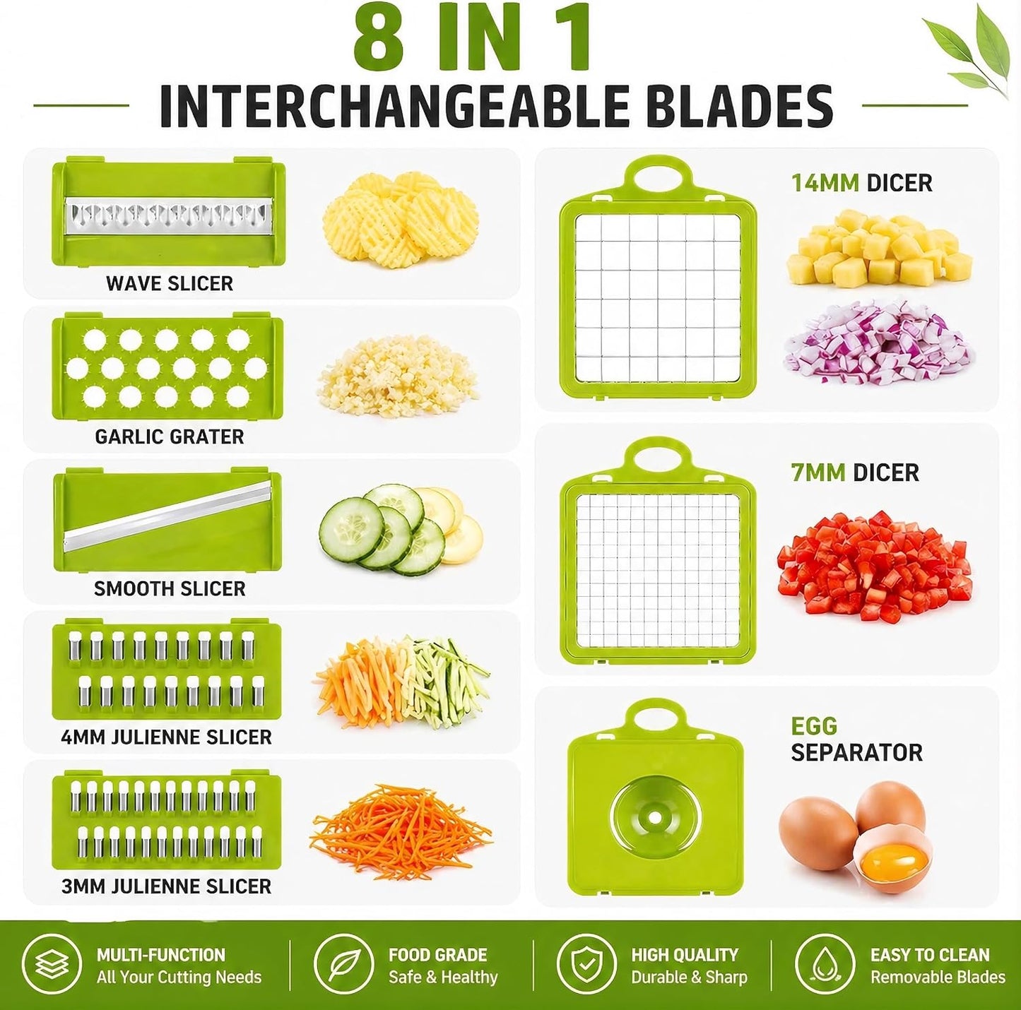 16-in-1 Vegetable Chopper with Container, Onion Chopper & Mandoline Slicer