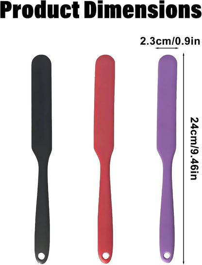 3 Pcs Jar Spatula，Food Grade Silicone Spatula,Sourdough Spatula，Spatulas Silicone Heat Resistant,for Mixing, Scraping, and Spreading Cake Butter,Dishwasher Safe, BPA Free