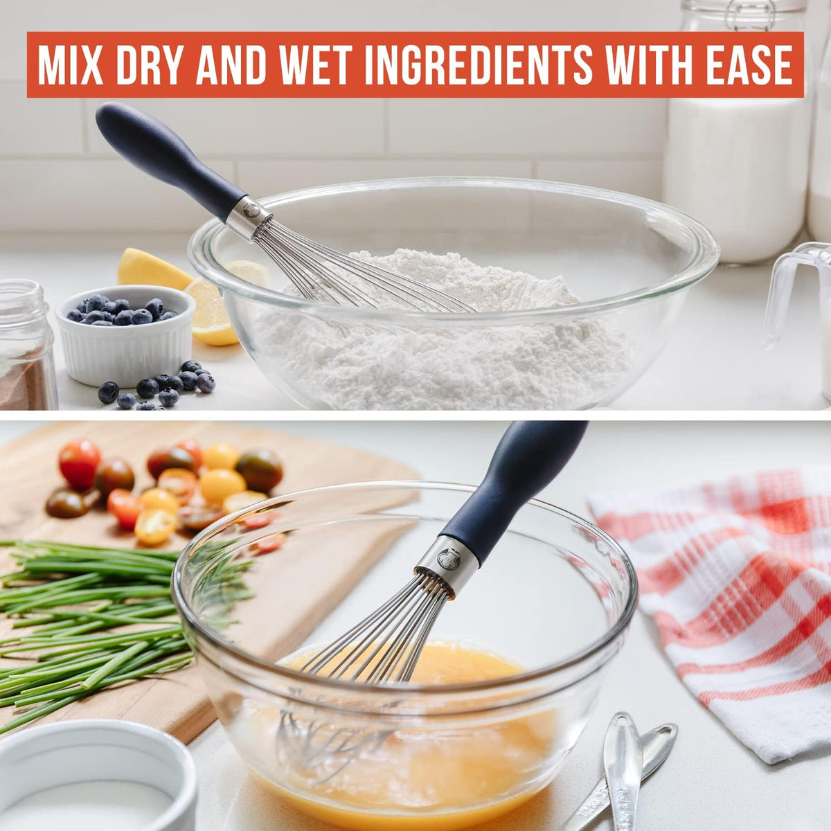 3-Piece Kitchen Whisk Set, Stainless Steel Whisks for Cooking, Wisk Kitchen Tool, Thick Wire Whisk Set, Wisking Tool for Cooking, Blending, Whisking, Beating and Stirring
