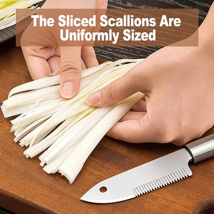 Stainless Steel Multi-Purpose Julienne Peeler, Stainless Steel Green Onion Slicer Scallion Shredder Cutter, 2026 New Vegetable Peelers Knife for Slicing Green Onions Vegetables & Garnishes (1)
