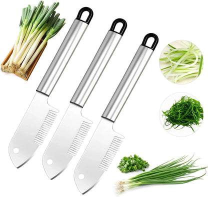 Stainless Steel Multi-Purpose Julienne Peeler, Stainless Steel Green Onion Slicer Scallion Shredder Cutter, 2026 New Vegetable Peelers Knife for Slicing Green Onions Vegetables & Garnishes (1)