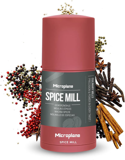 Manual Spice Mill - Cinnamon Grinder and Nutmeg Grater (Black)
