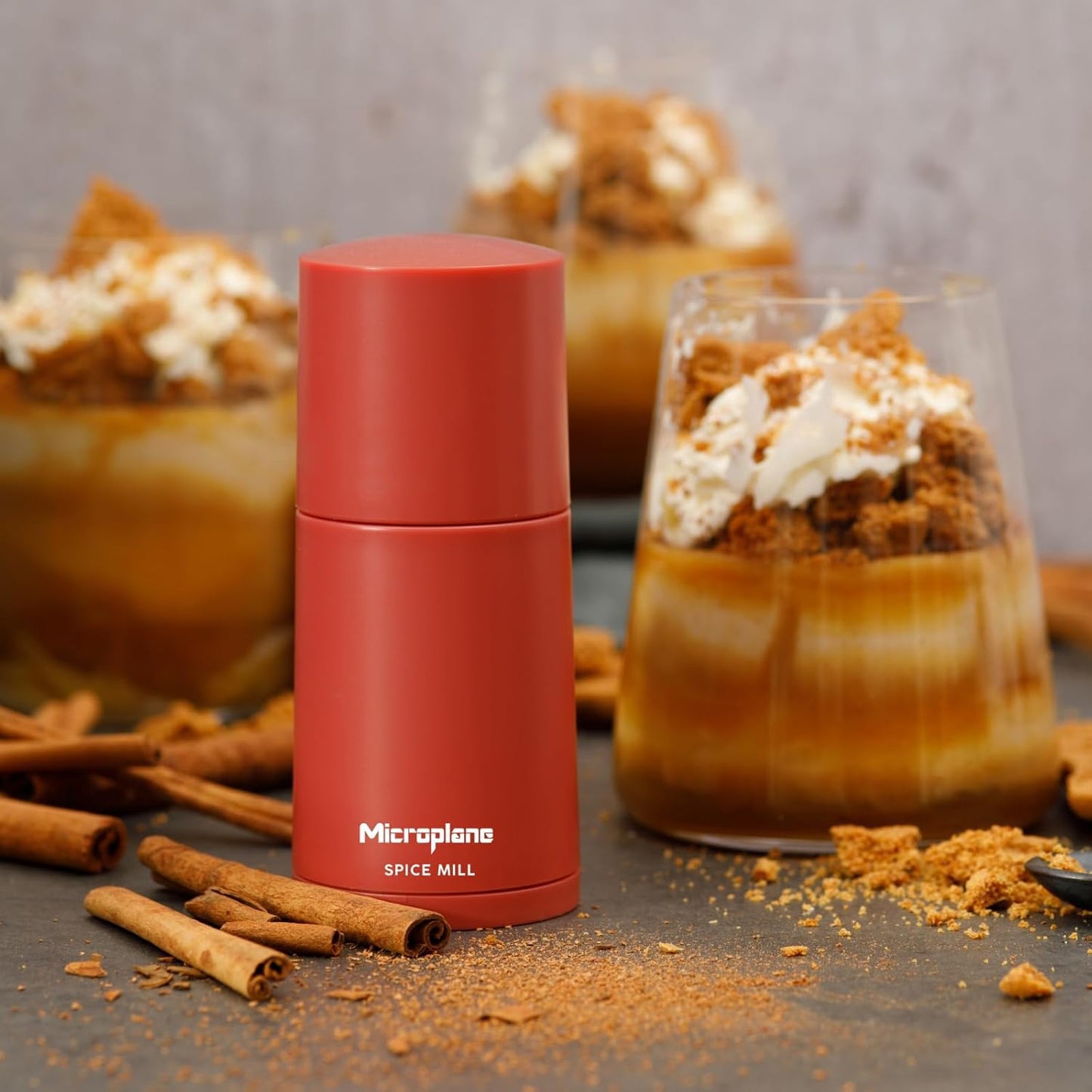 Manual Spice Mill - Cinnamon Grinder and Nutmeg Grater (Black)