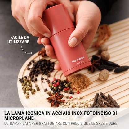 Manual Spice Mill - Cinnamon Grinder and Nutmeg Grater (Black)
