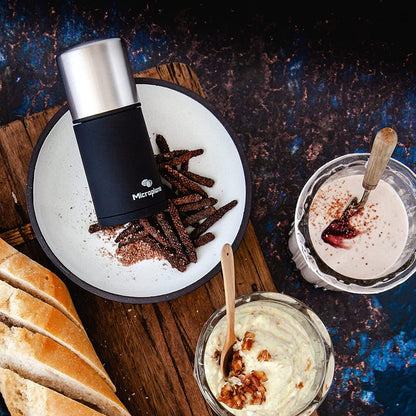 Manual Spice Mill - Cinnamon Grinder and Nutmeg Grater (Black)