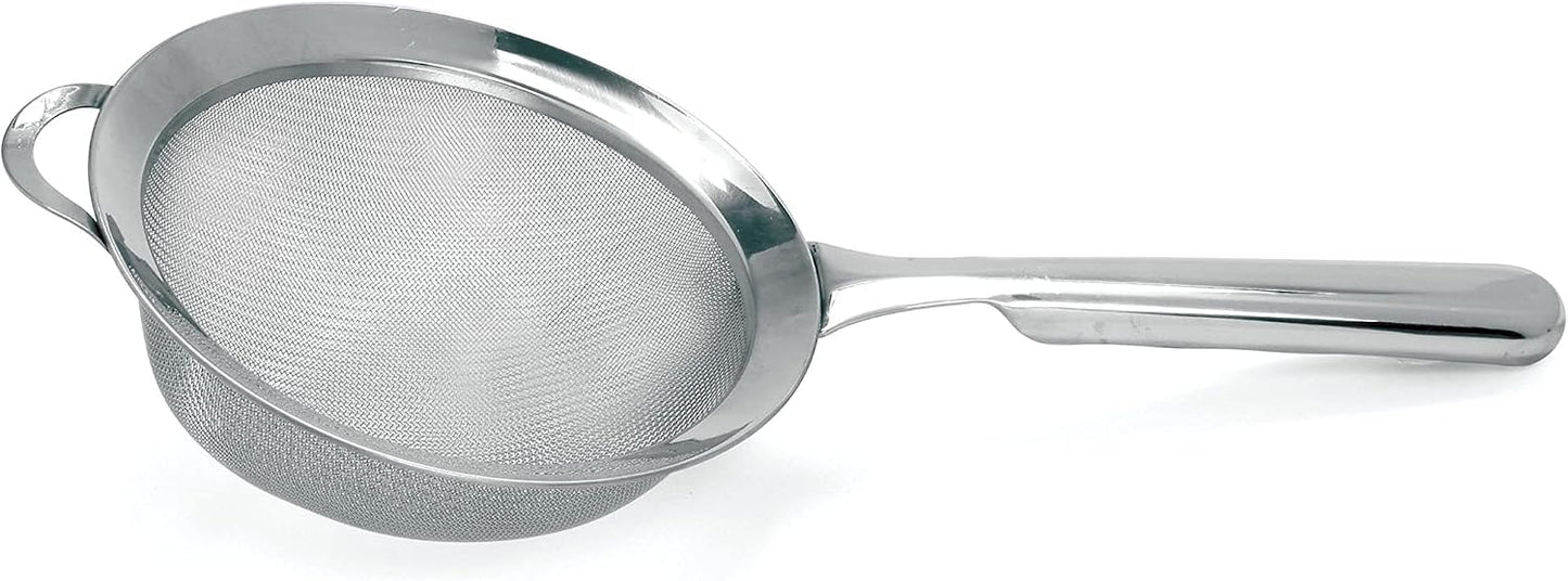 8" KRONA Stainless Steel Double Mesh Strainer, 8", as shown
