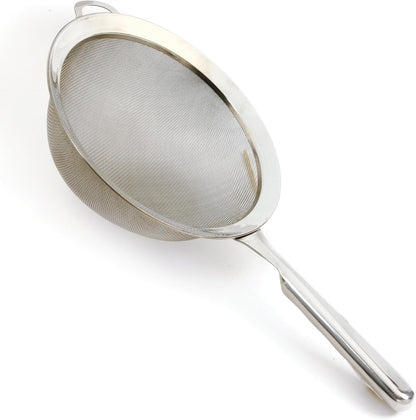 8" KRONA Stainless Steel Double Mesh Strainer, 8", as shown