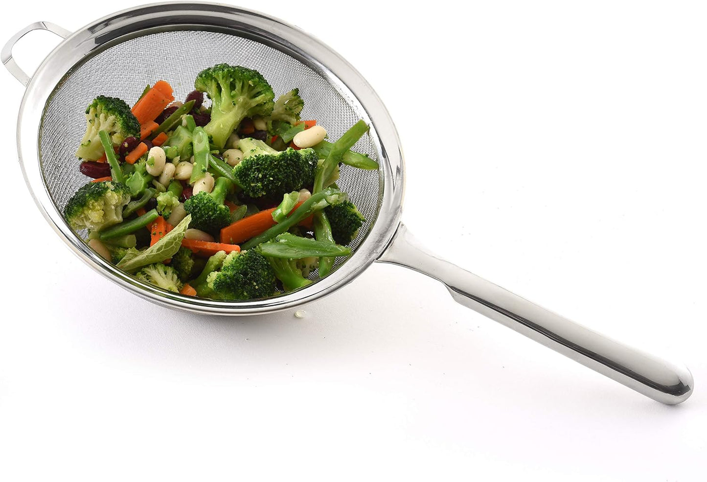 8" KRONA Stainless Steel Double Mesh Strainer, 8", as shown