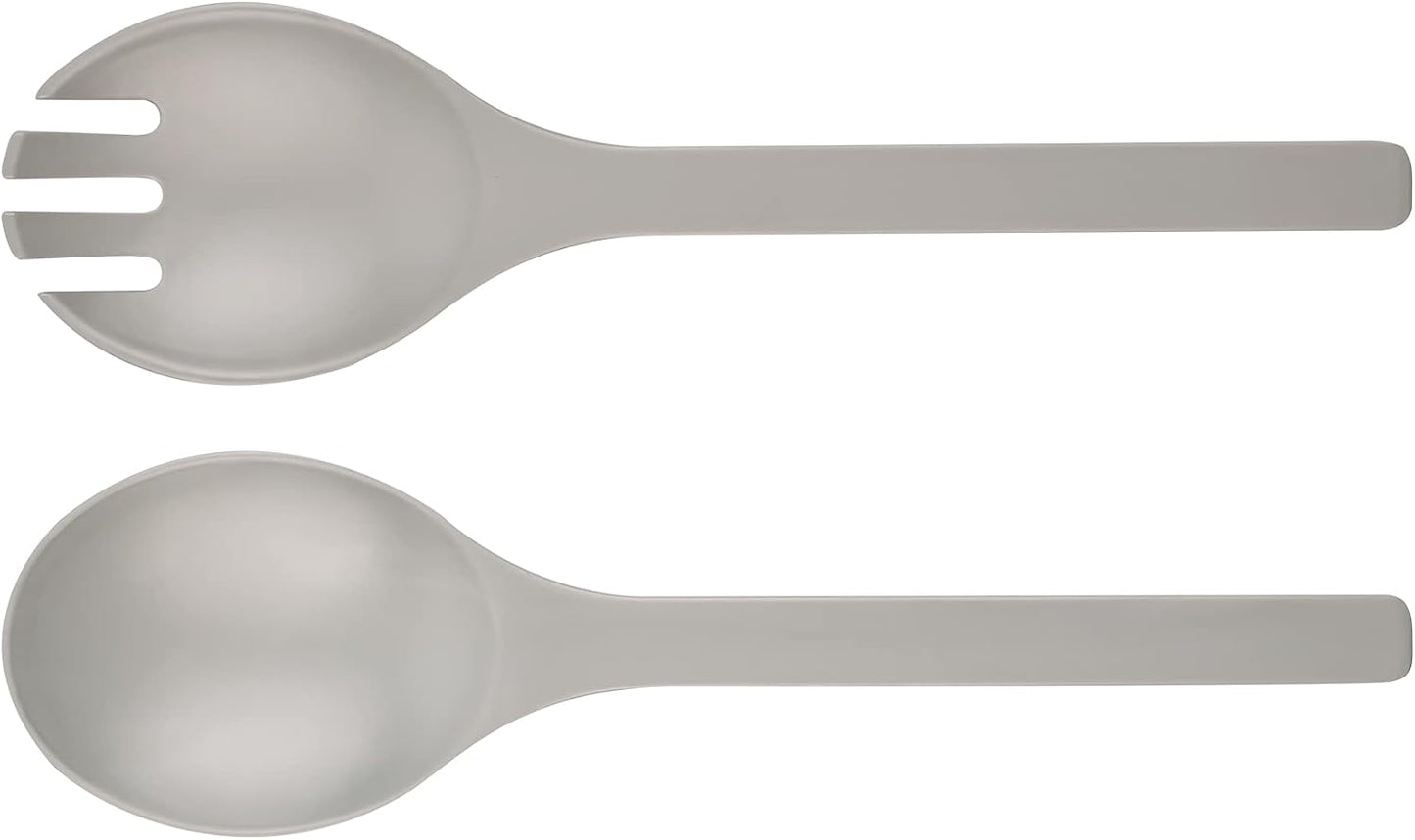 Bamboo Fiber Salad Bowl with Servers Set Large 9.8inches Nature Bamboo Mixing Bowl with Servers with Lid Spoon and Fork for Fruits,Salads and Vegetables