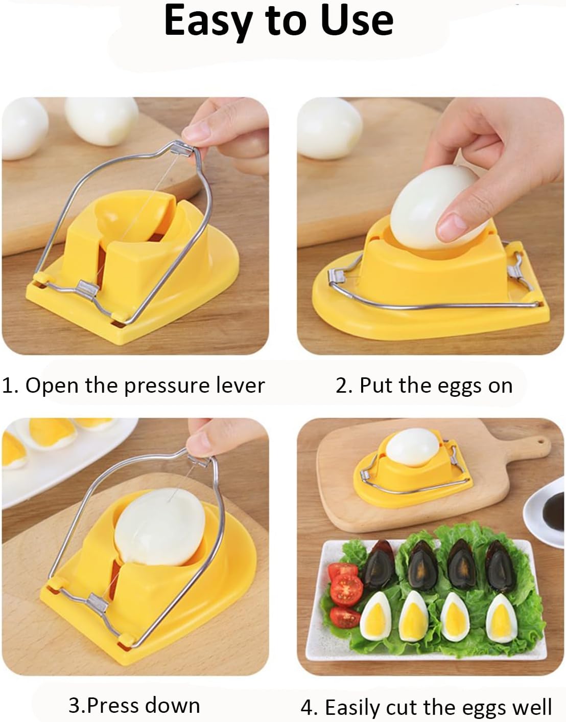 Egg Slicer for Hard Boiled Eggs Deviled Egg Pickled Egg Cut Egg in Half