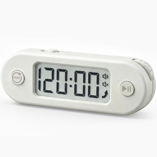 Digital Timer for Kids, Countdown Timer with Rotary Knob, Silent & Sound Modes, Large Display, Easy Reset for Kitchen, Cooking, Egg, Classroom, Teacher, Exercise, Study